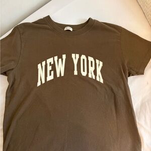 Brandy Melville Brown Graphic Tee